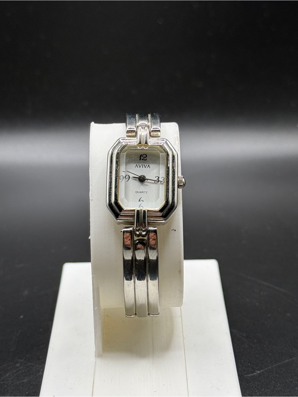 Vintage AVIVA Art Deco Silver Bracelet Watch